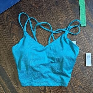 Old Navy Teal Long Line Sport Bra Nwt